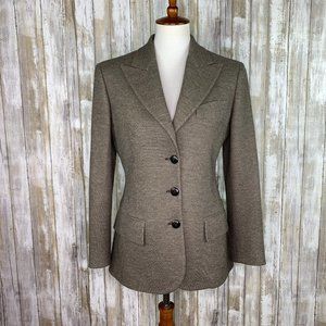 Salvatore Ferragamo 100% Virgin Wool Tweed Blazer